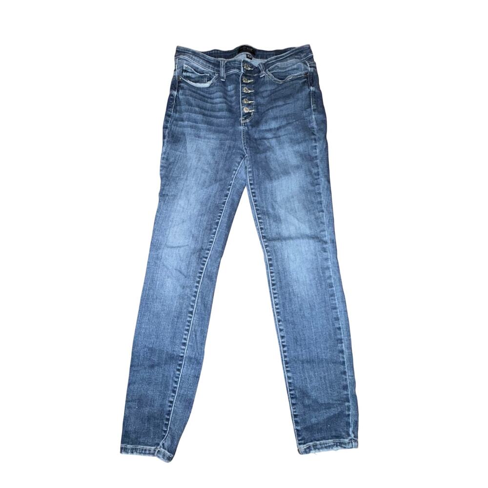 Judy Blue Penelope High Rise Button Fly Skinny Fit Jeans Women's Size 11/30 Blue